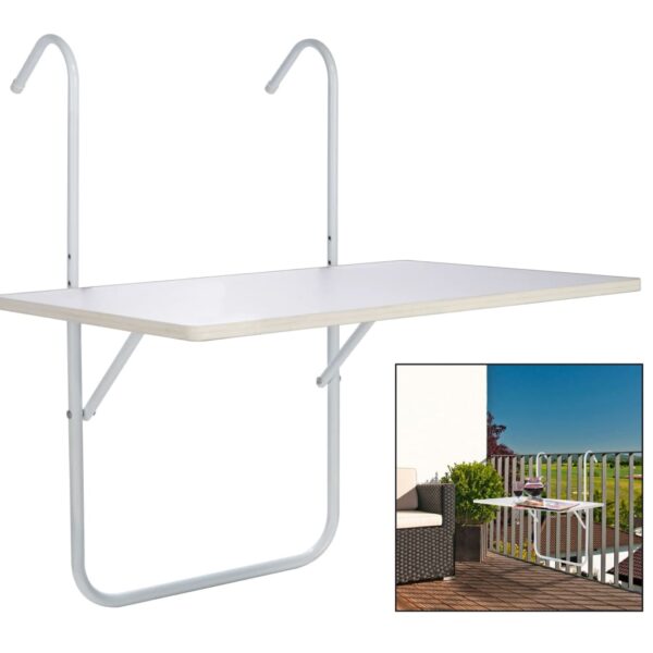 HI Balkontafel inklapbaar 60x40x1,2 cm wit