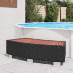 Provira Spatrap 92x45x25 cm poly rattan zwart