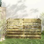 Provira Compostbak met latten geïmpregneerd grenenhout 180x90x90 cm