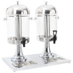 Provira Dubbele sapdispenser roestvrij staal 2x8 L