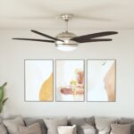 Provira Plafondventilator met lamp 128 cm bruin