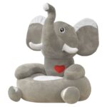 Provira Kinderstoel olifant pluche grijs