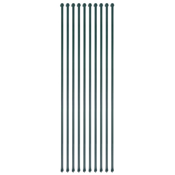 Provira Tuinpalen 1,5 m metaal groen 10 st