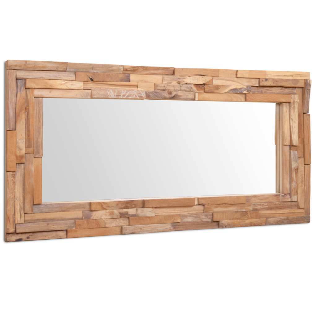 8718475533511_a_en_hd_1 Provira Decoratieve spiegel rechthoekig 120x60 cm teakhout - Image 1