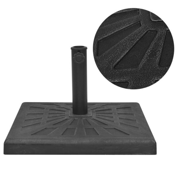 Provira Parasolvoet vierkant 12 kg hars zwart