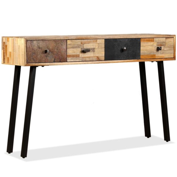 Provira Wandtafel 120x30x76 cm massief gerecycled teakhout