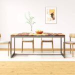 Provira Eettafel 180 cm massief sheeshamhout en staal