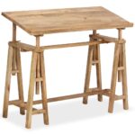 Provira Tekentafel 116x50x76 cm massief mangohout
