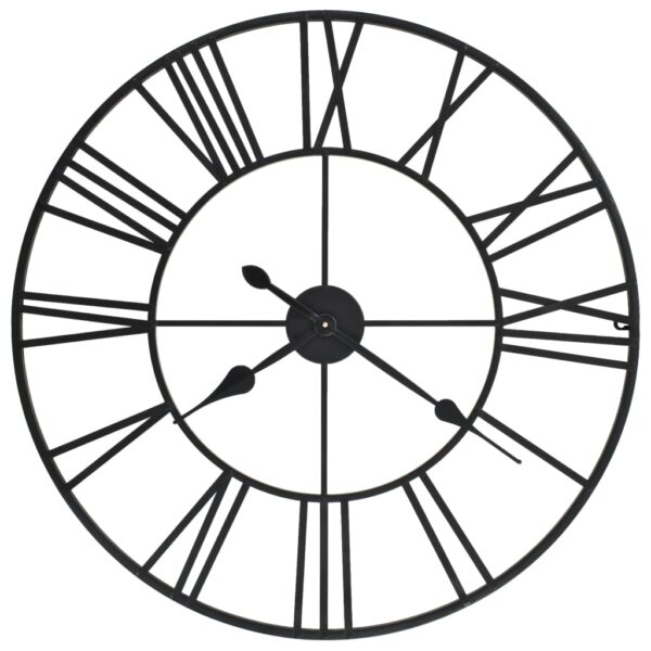 Provira Wandklok vintage-stijl met quartz-mechanisme XXL 80 cm metaal