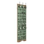 Provira Wandkapstok met 6 haken HAPPY LOVE 120x40 cm