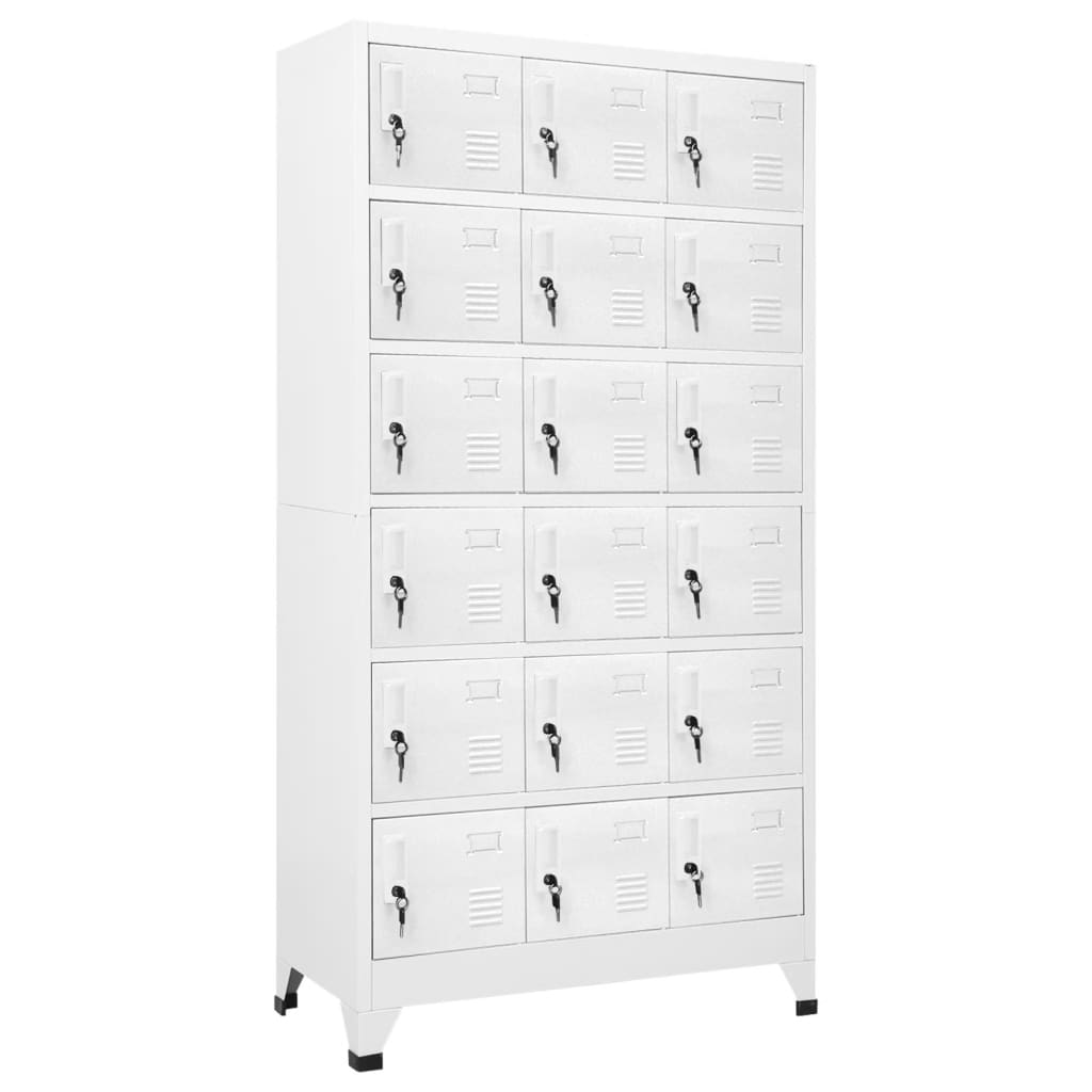 8718475593973_a_en_hd_1 Provira Lockerkast met 18 vakken 90x40x180 cm metaal - Image 1
