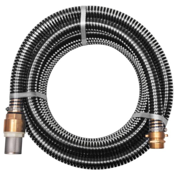Provira Zuigslang met messing koppelingen 10 m 25 mm zwart