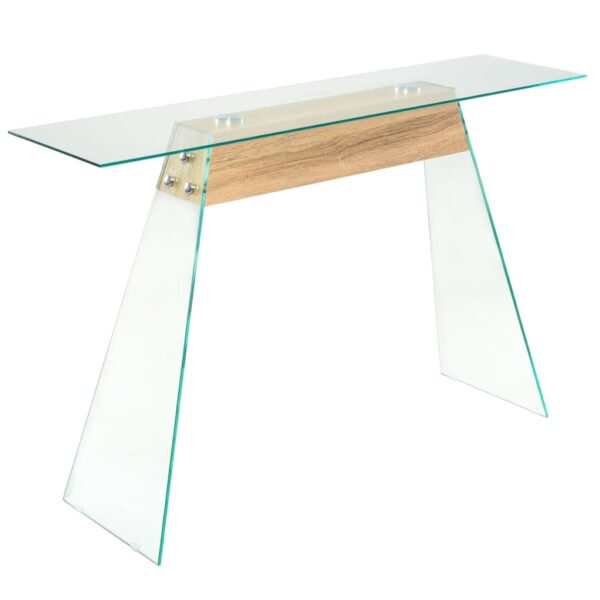 Provira Wandtafel 120x30x76 cm MDF en glas eikenkleur