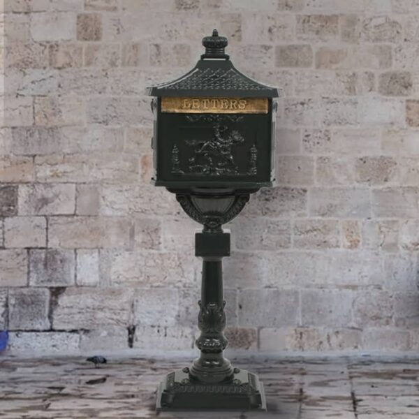 Provira Staande brievenbus vintage stijl roestbestendig aluminium groen