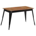 Provira Eettafel 120x60x76 cm massief acaciahout en staal