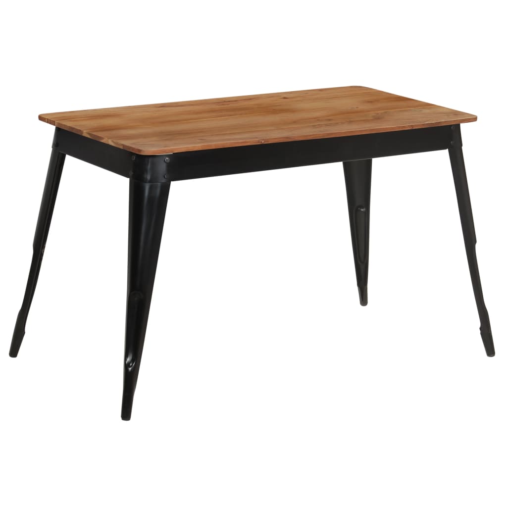 8718475601975_a_en_hd_1 Provira Eettafel 120x60x76 cm massief acaciahout en staal - Image 1