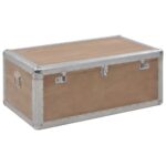 Provira Opbergkist 91x52x40 cm massief vurenhout bruin