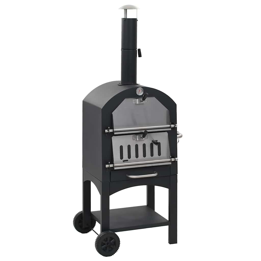 8718475616894_a_en_hd_1 Provira Pizzaoven op houtskool met terracotta pizzasteen - Image 1