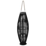 Provira Lantaarnhouder hangend 95 cm bamboe zwart