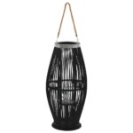 Provira Lantaarnhouder hangend 60 cm bamboe zwart