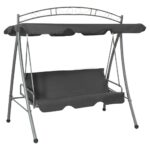 Provira Schommelbank voor buiten met dak 198x120x205 cm staal antraciet