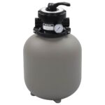 Provira Zwembadzandfilter met 4-positie ventiel 350 mm grijs