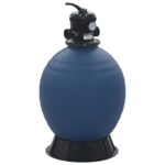 Provira Zwembadzandfilter met 6-positie ventiel 560 mm blauw