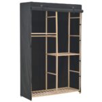 Provira Kledingkast 3-laags 110x40x170 cm stof grijs
