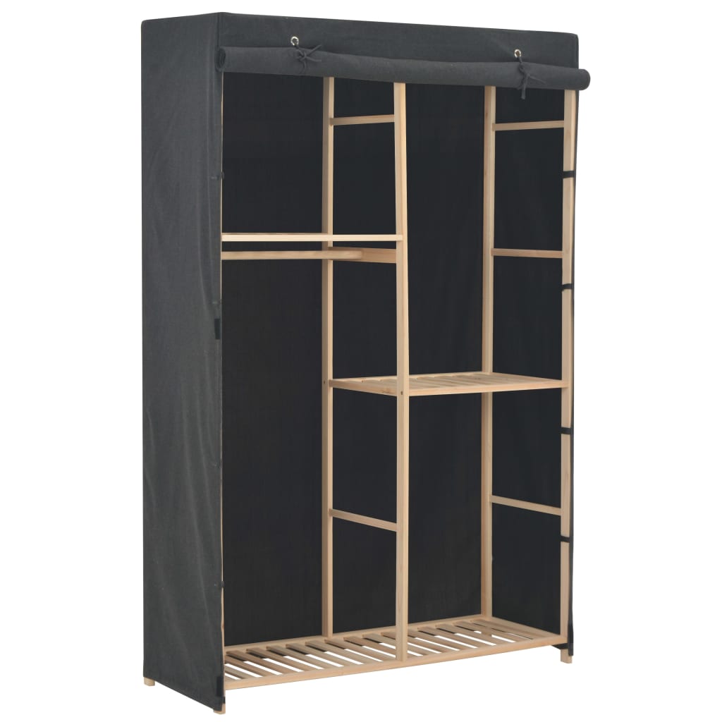 8718475730965_a_en_hd_1 Provira Kledingkast 3-laags 110x40x170 cm stof grijs - Image 1