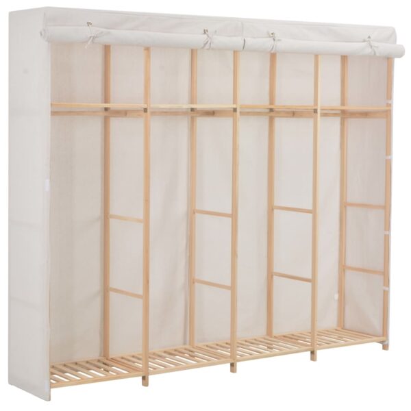 Provira Kledingkast 200x40x170 cm stof wit