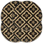 Provira Placemats 4 st rond 38 cm jute zwart