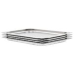 Provira Gastronormbakken 4 st GN 1/1 20 mm roestvrij staal
