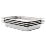 Provira Gastronormbakken 4 st GN 1/1 65 mm roestvrij staal