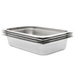 Provira Gastronormbakken 4 st GN 1/1 100 mm roestvrij staal