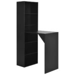 Provira Bartafel met kast 115x59x200 cm zwart