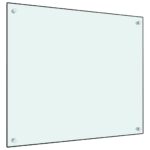Provira Spatscherm keuken 70x60 cm gehard glas wit