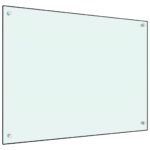 Provira Spatscherm keuken 80x60 cm gehard glas wit