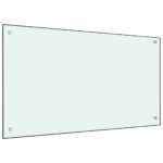 Provira Spatscherm keuken 90x50 cm gehard glas wit