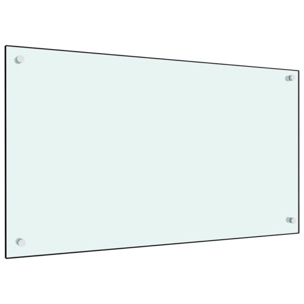 Provira Spatscherm keuken 90x50 cm gehard glas wit