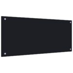 Provira Spatscherm keuken 90x40 cm gehard glas zwart