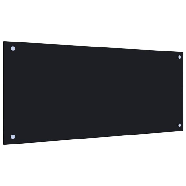 Provira Spatscherm keuken 90x40 cm gehard glas zwart