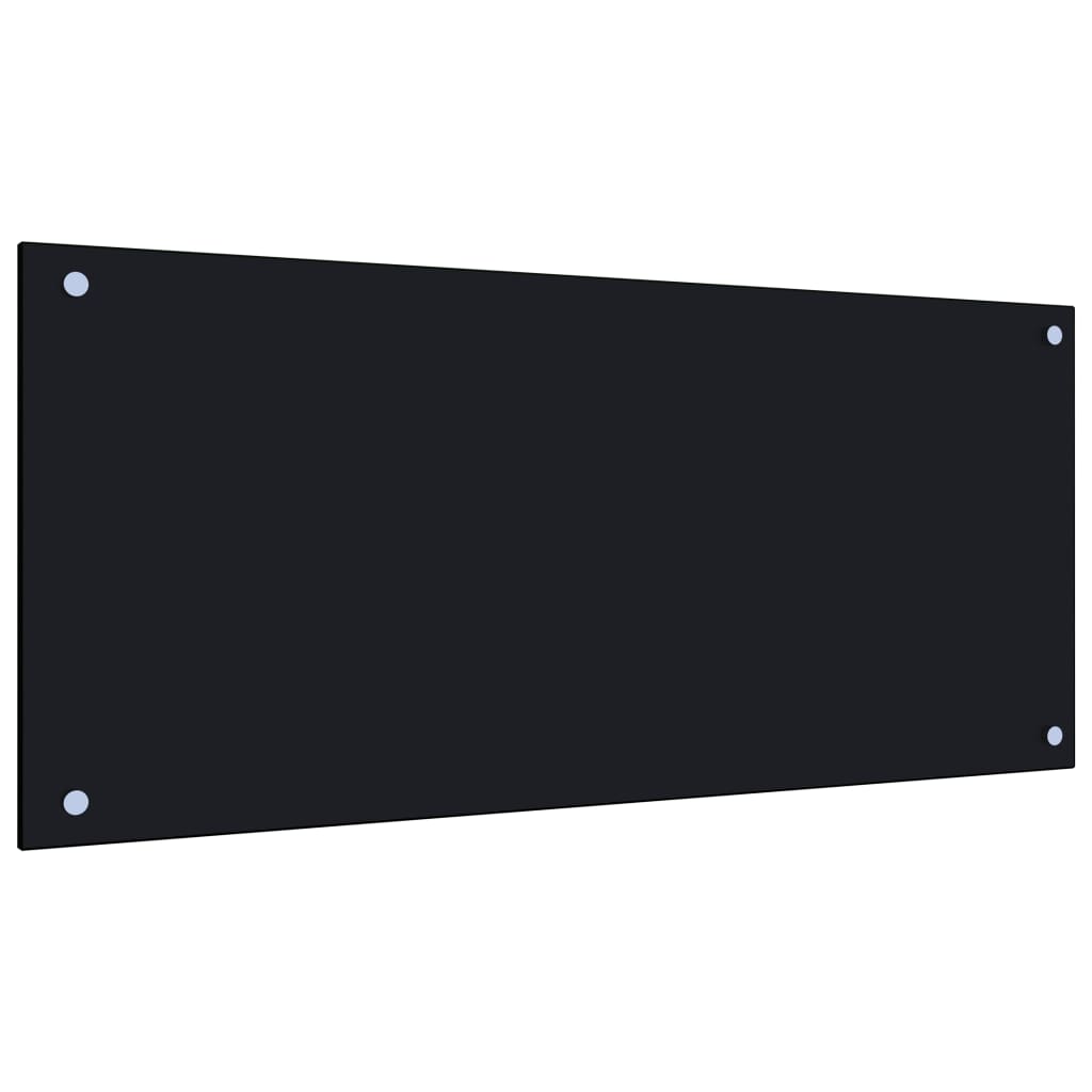 8718475798484_a_en_hd_1 Provira Spatscherm keuken 90x40 cm gehard glas zwart - Image 1