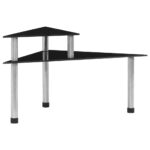 Provira Keukenschap 49,5x35x26 cm gehard glas zwart