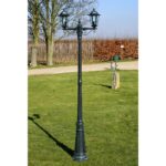 Tuinlantaarn Preston 2-arms 215 cm donkergroen