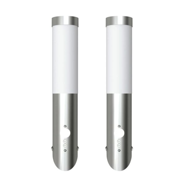 Buitenlamp RVS Enego met sensor (2 stuks)