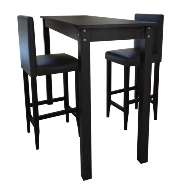 Provira Bartafel met 2 barkrukken zwart
