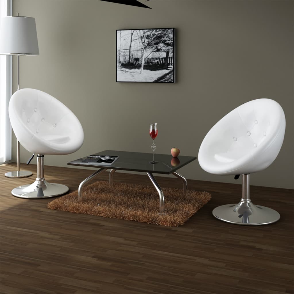 8718475848585_m_en_hd_1 Provira Barstoelen 2 st kunstleer wit - Image 1