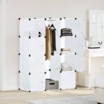Provira Kast met 9 compartimenten modulair 109x36,5x143 cm wit