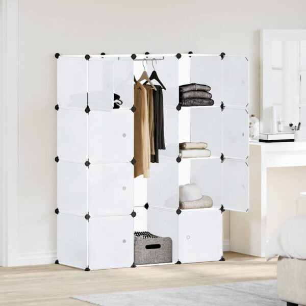 Provira Kast met 9 compartimenten modulair 109x36,5x143 cm wit