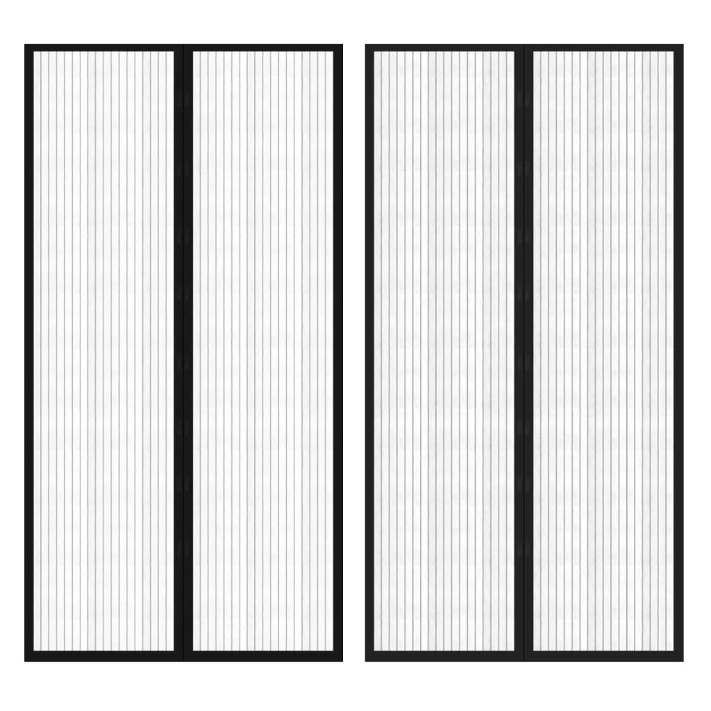 8718475869481_a_en_hd_1 Provira Insectendeurgordijnen 2 st magnetisch 210x100 cm zwart - Image 1